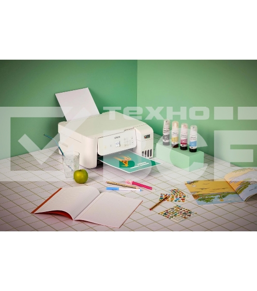 МФУ струйный Epson EcoTank L3266 (C11CJ66416) белый, A4, ч/б печ. 10 стр/мин., цв. печ. 5 стр/мин., 5760x1440 DPI, USB, Wi-Fi