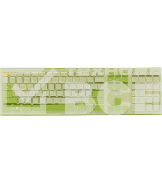 Клавиатура + мышь Acer OCC205 беспроводной USB, 1200 dpi, зеленый/желтый