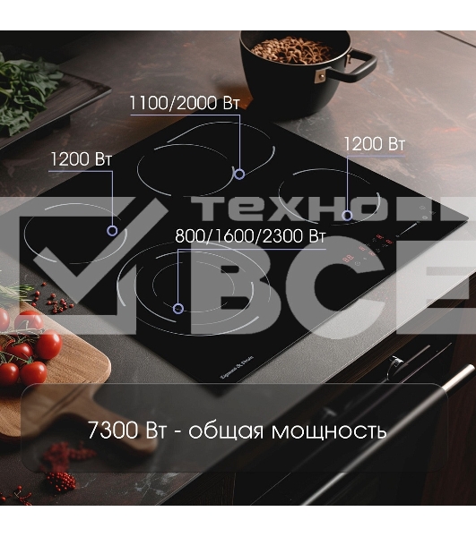 Варочная панель Zigmund & Shtain CN 51.6 B черный