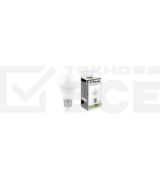 Лампа светодиодная FERON LB-92 (25458) 10W 230V E27 4000K A60