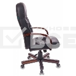 Кресло руководителя Бюрократ T-9908/WALNUT черный, кожа, крестовина металл, фото15