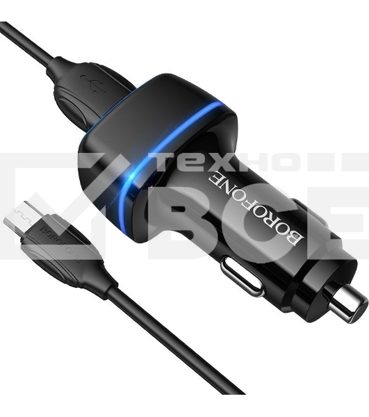 Автомобильная зарядка в прикуриватель BOROFONE (6931474735959) BZ14m белый