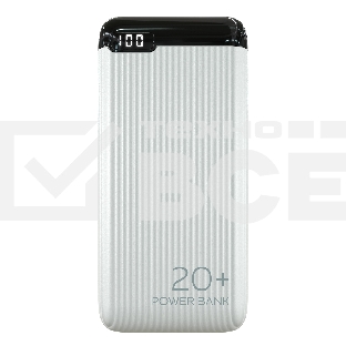 Портативный аккумулятор More choice (4620202550514) PB19-20 2USB 2.1A - 20000mAh белый