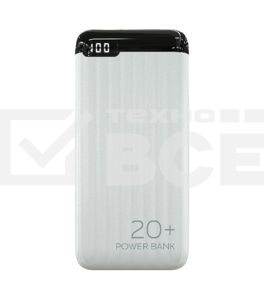 Портативный аккумулятор More choice (4620202550514) PB19-20 2USB 2.1A - 20000mAh белый