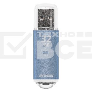 Флешка USB R/W 2.0 Smartbuy 32Gb,V-Cut Blue Snake Edition (SB32GbVCBSN)