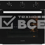 Духовой шкаф Электрический Hyundai HEO 6631 BG черное стекло, фото 1