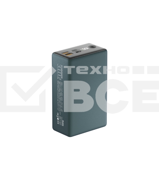 Портативный аккумулятор OLMIO QX-30, 30000mAh, 22.5W, QuickCharge3.0/PowerDelivery, LCD, темно-зеленый