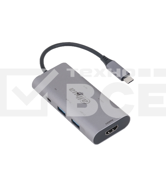 Док станция Dahua 7 in 1 USB 3.1 Type-C to USB 3.0 + HDMI + SD/TF + PD Docking Station