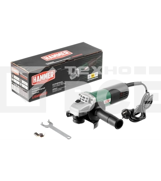 Угловая шлифовальная машина машина Haммer USM850D 850Вт 12000об/мин d=125мм (839603)