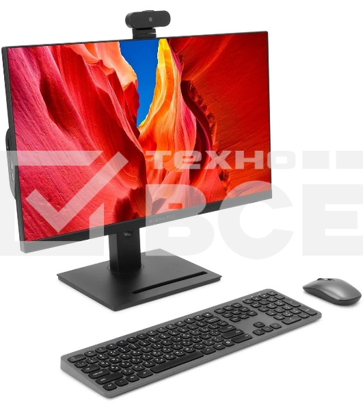 Моноблок Digma Pro Vision 23.8' Full HD i3 1215U (1.2) 8Gb SSD 256Gb UHDG CR Windows 11 Pro Eth WiFi BT 90W клавиатура мышь Cam черный 1920x1080