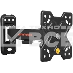 Кронштейн Arm media MARS-5 черный, 15 шт/уп. Кр. стал. настенный для TV 10'-32', max 25 кг, 4 ст св., нак. +5°-15°, пов. ±90° от ст. 62-194 мм. max VESA 100x100 мм., фото 1