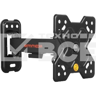 Кронштейн Arm media MARS-5 черный, 15 шт/уп. Кр. стал. настенный для TV 10'-32', max 25 кг, 4 ст св., нак. +5°-15°, пов. ±90° от ст. 62-194 мм. max VESA 100x100 мм.