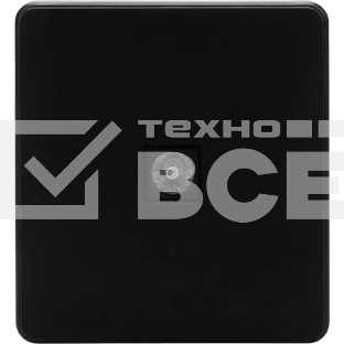 Розетка телевизионная Kranz ROUND TV с/у оникс