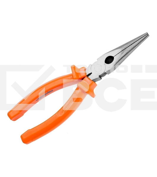 Длинногубцы Sparta Classic, 180 мм, прямые шлифованные, пластмассовые рукоятки