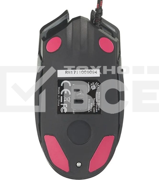 Мышь проводная A4Tech Bloody Q80 черный, 3200 dpi, USB, кнопки - 8