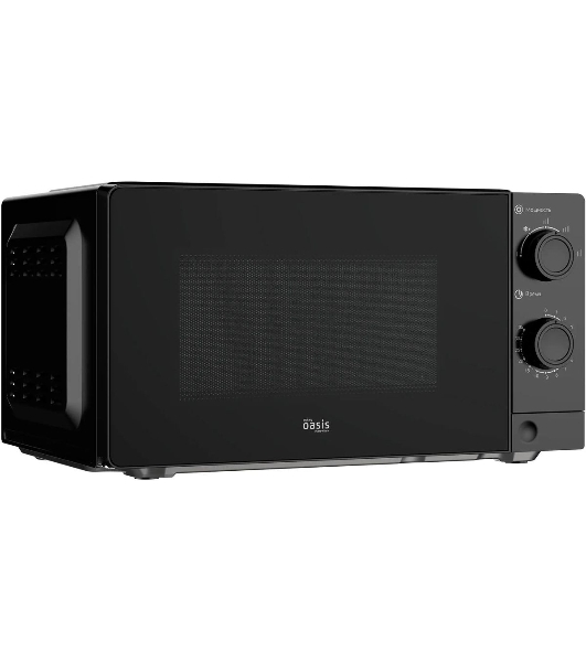 Микроволновая печь Oasis MW-70XB черный, 20 л, 700 Вт, переключатели - поворотный механизм