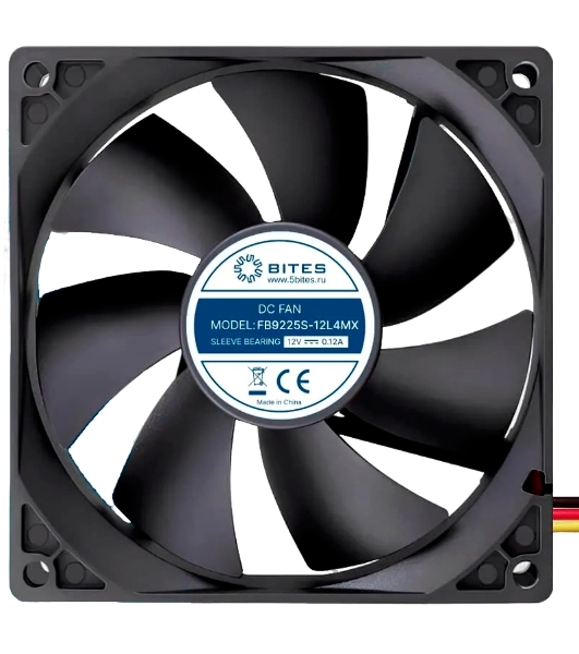 Вентилятор для корпуса 5bites FB9225S-12L4MX 92X25 / SLEEVE / 1800RPM / MOLEX / 4P