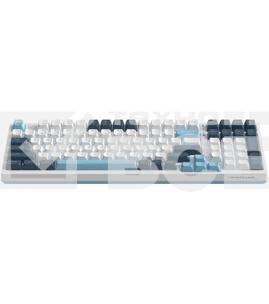 Клавиатура A4Tech Fstyler FS300 (FS300 PANDA SNOWBOARDING) проводная, USB, белый/синий