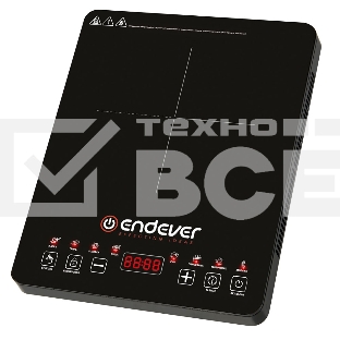 Индукционная плитка Endever Skyline IP-58, черный, мощность 2000 Вт, диаметр посуды 12-28 см, 8 авто программ