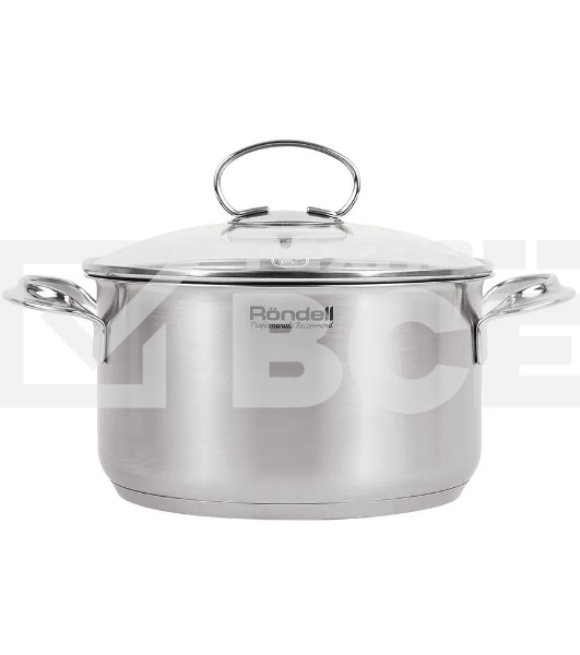 Кастрюля Rondell Zart RDS-1226, 3.1 л, 20 см, с крышкой, стальной