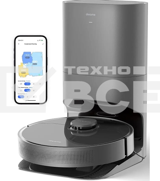 Робот-пылесос Dreame RLS6AD D10S Plus черный, 46 Вт, 5200 мАч Li-Ion, уборка сухая/влажная, пылесборник контейнер 0.4 л