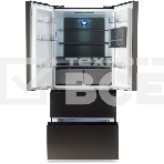 Холодильник Hyundai CM55043F черная сталь трехкамерный 354/186л морозилка снизу, No Frost, Side by Side, фото 1