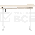 Стол для компьютера Cactus CS-EDL-DWT столешница ДСП светлый дуб каркас белый 120x71x60см, фото7