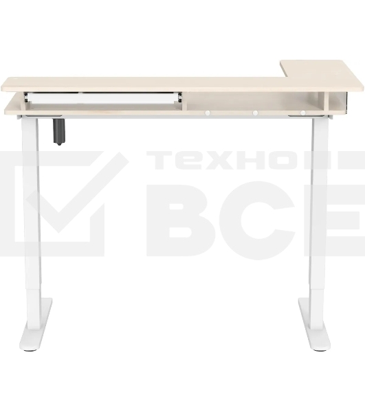 Стол для компьютера Cactus CS-EDL-DWT столешница ДСП светлый дуб каркас белый 120x71x60см