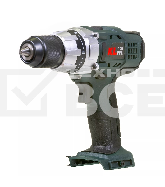 Профессиональный шуруповерт аккумуляторный Klpro KLNM18-00 (18В, без ЗУ и АКБ, 40Нм, 2 скорости, 20-ступений к/м, подсветка,в кейсе)