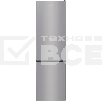 Холодильник Gorenje NRK6201ES4 серебристый двухкамерный 235/96 л морозилка снизу, No Frost, фото 1