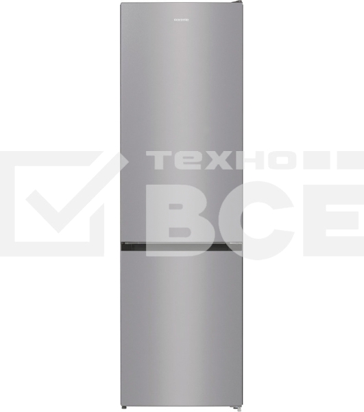 Холодильник Gorenje NRK6201ES4 серебристый двухкамерный 235/96 л морозилка снизу, No Frost