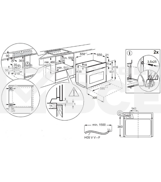 Встраиваемая микроволновая печь Electrolux KVMBE09X нержавеющая сталь