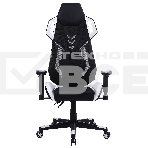Кресло игровое Cactus CS-CHR-090BLW черный/белый, сиденье черный/белый, эко.кожа, крестовина пластик, пластик черный/белый, фото12
