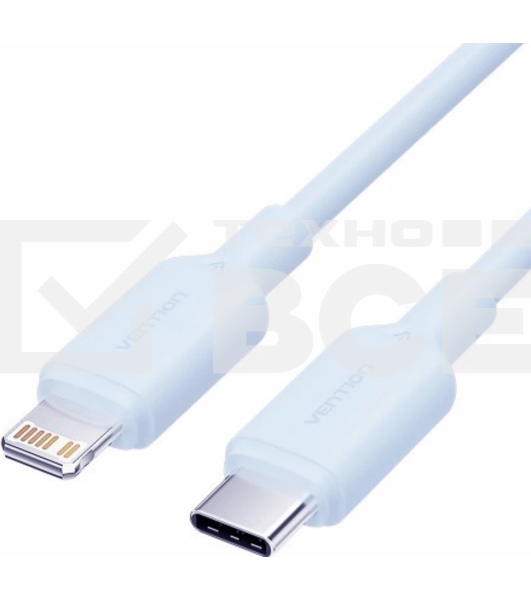 Кабель Vention USB 2.0 CM/Lightning 8M для iPad/iPhone 3A - 1м. Голубой