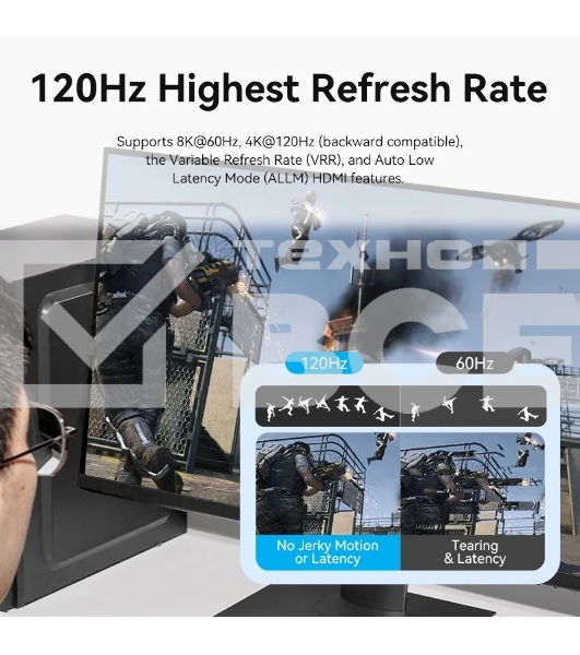 Переключатель - разветвитель Vention HDMI v2.1 двунаправленный 2x1/1x2