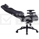 Кресло игровое Cactus CS-CHR-0112BL черный, сиденье черный, эко.кожа, с подголов. крестовина металл, пластик черный, фото14
