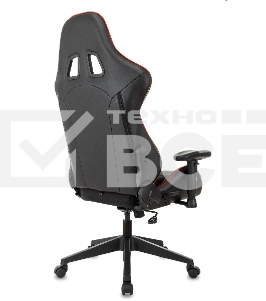 Кресло игровое Бюрократ VIKING 4 AERO RUS белый/синий/красный/черный, искусст. кожа/ткань, две подушки