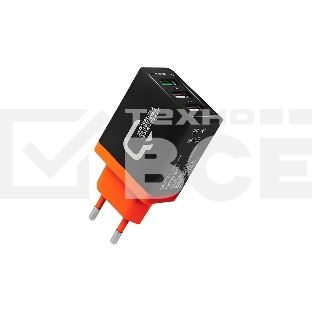 Сетевое зарядное устройство Qumo Quick Charge 3.0 3 USB (Charger 0019), 3 USB, 4.2A, 1 USB (QC 3.0, FCP, AFC) + 2 USB 2,1A, черный