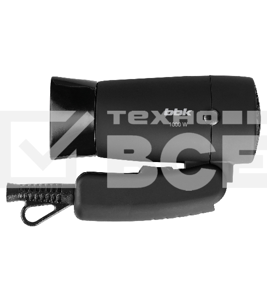 Фен BBK BHD0801 черный, 1000 Вт, компактный