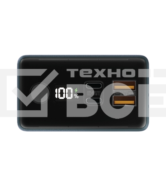 Портативный аккумулятор OLMIO QX-30, 30000mAh, 22.5W, QuickCharge3.0/PowerDelivery, LCD, темно-зеленый