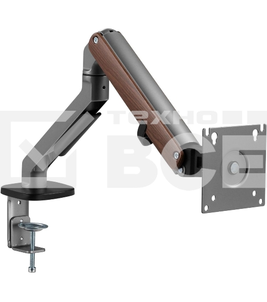 Кронштейн для мониторов Ultramounts UM734WD серый/коричневый 17'-27' макс.7кг крепление к столешнице поворот и наклон