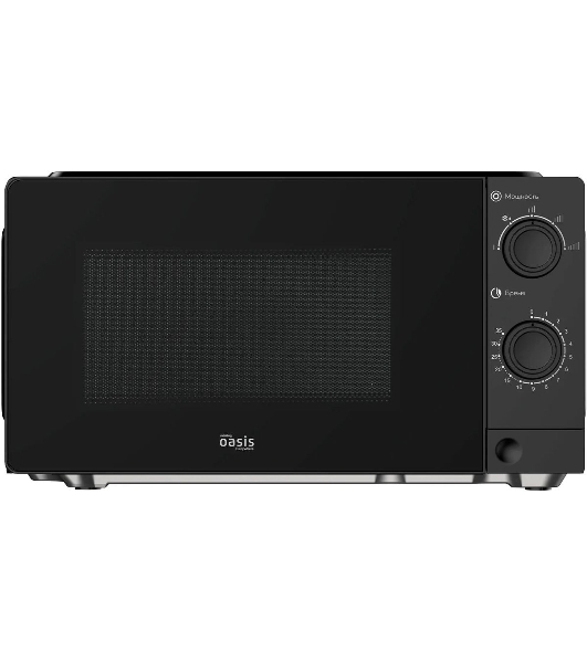 Микроволновая печь Oasis MW-70XB черный, 20 л, 700 Вт, переключатели - поворотный механизм