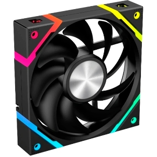 Вентилятор для корпуса Eurocase EU-FN120ARGB_12 BL YH1225 Black,120 ARGB fan 3pin+AURA 5V3pin female and male connector with brown box,3pcs in big bro