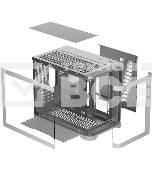 Корпус 1STPLAYER UVIEW UV6 White / mATX / UV6-WH