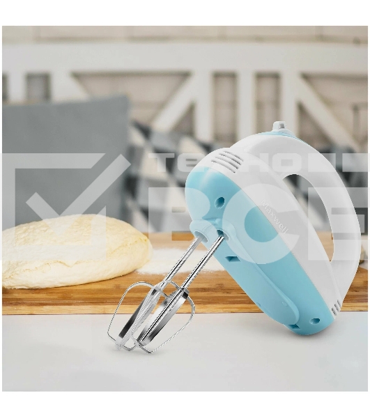 Миксер Maxwell MW-1360(W) Мощность 300 Вт.5 скорост. режимов.Номинальная потребляемая мощность 120 В