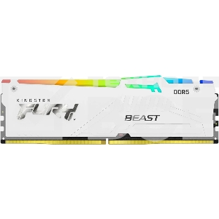 Оперативная память Kingston Fury Beast, DDR5, 32GB (1x32GB), 5600MHz, CL36, радиатор, RGB, белый