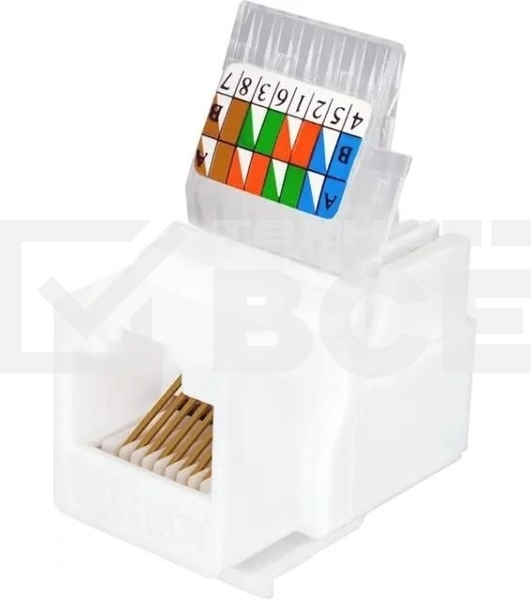 Модуль Suprlan 10-0312-1, Keystone RJ45 1 кат.5E UTP