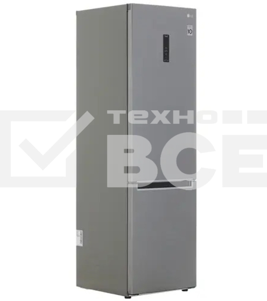Холодильник LG GC-B509MLWM серый двухкамерный 277/107л морозилка снизу