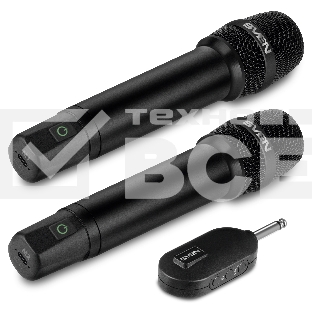 Набор беспроводных микрофонов SVEN MK-742, черный (2.4GHz, 180mAh)