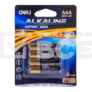 Батарейки Deli E18505 AAA LR03 1.5V (4 шт) 